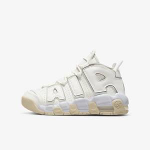 Nike Air More Uptempo Older Basketbalove Tenisky Detske Biele Hnede Svetlo | NK958KZF