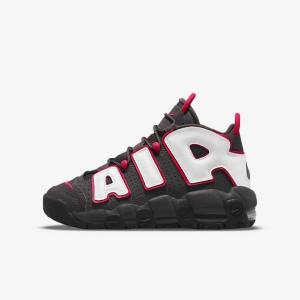 Nike Air More Uptempo Older Tenisky Detske Siva Čierne Červené Biele | NK914NGD