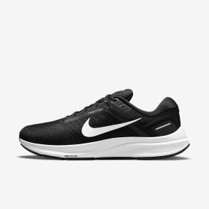 Nike Air Zoom Structure 24 Cestne Bežecké Tenisky Panske Čierne Biele | NK153FOA