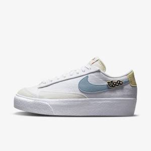 Nike Blazer Low Platforme Next Nature Tenisky Damske Biele Ruzove Biele Modre | NK142GAM