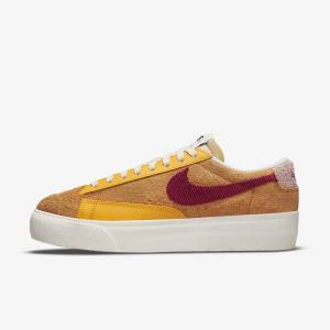 Nike Blazer Low Platforme Tenisky Damske Zlate Ruzove Bordove | NK348RDV