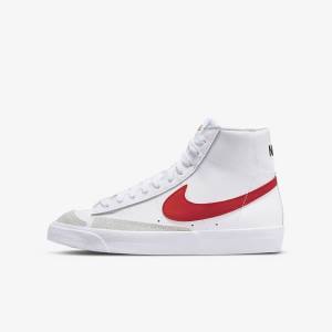 Nike Blazer Stredne 77 Older Basketbalove Tenisky Detske Biele Modre Čierne Červené | NK510QMF