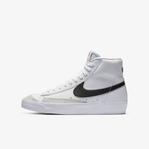 Nike Blazer Stredne 77 Older Basketbalove Tenisky Detske Biele Oranžové Čierne | NK750EPR