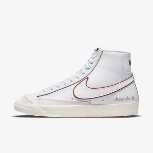 Nike Blazer Stredne 77 Tenisky Panske Biele Zelene Metal Strieborne Červené | NK237VEX