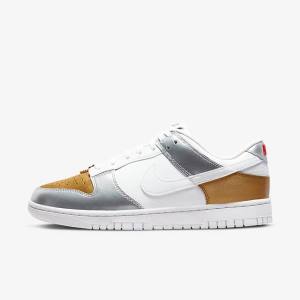 Nike Dunk Low SE Tenisky Damske Zlate Strieborne Červené Biele | NK648WXA