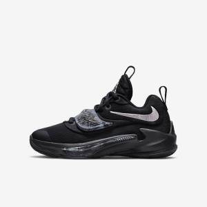 Nike Freak 3 Older Basketbalove Tenisky Detske Čierne Siva Ruzove Metal Strieborne | NK108FUM