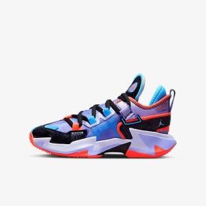 Nike Jordan Why Not Zer0.5 Older Basketbalove Tenisky Detske Čierne Modre Svetlo Červené | NK306MEK