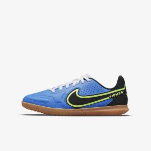 Nike Jr. Tiempo Legend 9 Club IC Older Indoor-Court Kopačky Detske Svetlo Modre Svetlo Zelene Hnede Čierne | NK361WVO