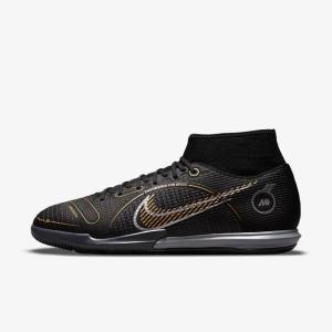 Nike Mercurial Superfly 8 Academy IC Indoor-Court Kopačky Panske Čierne Metal Strieborne Siva Metal Zlate | NK976QSD