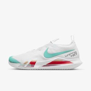 Nike NikeCourt React Vapor NXT Hard-Court Tenisove Tenisky Panske Biele Červené Bordove Tyrkysové | NK108JYH