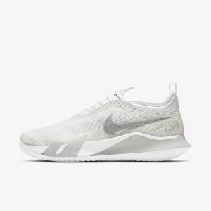 Nike NikeCourt React Vapor NXT Hard Court Tenisove Tenisky Damske Biele Siva Metal Strieborne | NK764KNG