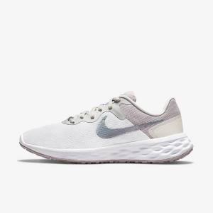 Nike Revolution 6 Next Nature Premium Cestne Bežecké Tenisky Damske Biele Siva | NK962JOC