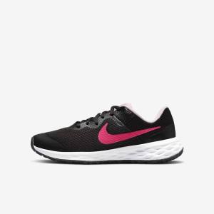 Nike Revolution 6 Older Cestne Bežecké Tenisky Detske Čierne Ruzove | NK102KPD