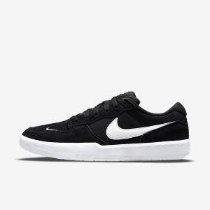 Nike SB Force 58 Tenisky Panske Čierne Biele | NK638XUO