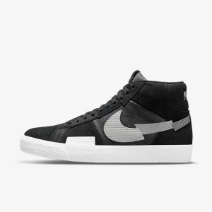 Nike SB Zoom Blazer Stredne Premium Tenisky Damske Čierne Siva Biele | NK361STJ