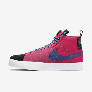 Nike SB Zoom Blazer Stredne Premium Tenisky Damske Ruzove Modre Kráľovská Modrá Modre | NK802XTU