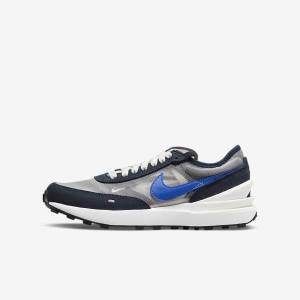 Nike Waffle One Older Tenisky Detske Tmavo Obsidian Čierne Kráľovská Modrá | NK846RUI