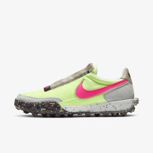 Nike Waffle Racer Crater Tenisky Damske Čierne Zelene Ruzove | NK261LOV