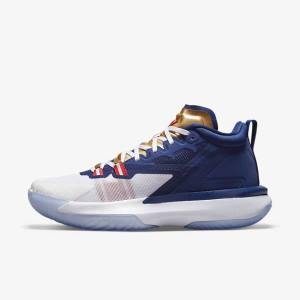 Nike Zion 1 Jordan Tenisky Panske Modre Biele Metal Zlate Červené | NK710NAZ