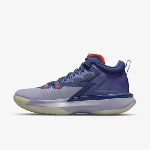 Nike Zion 1 ZNA Basketbalove Tenisky Panske Modre Nachový Indigo Svetlo Červené | NK532LZT