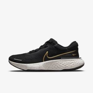 Nike ZoomX Invincible Run Flyknit Cestne Bežecké Tenisky Panske Čierne Metal Zlate | NK608FAQ