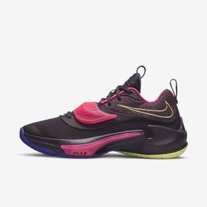 Nike Zoom Freak 3 Basketbalove Tenisky Panske Nachový Ruzove Nachový Svetlo Citrón | NK679EZU